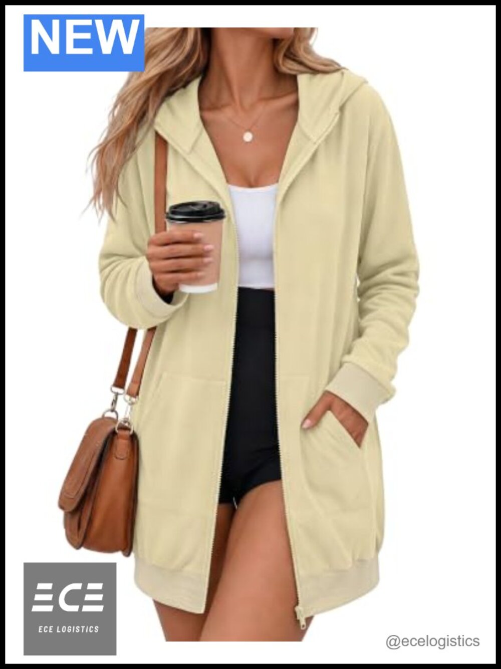 Women's Fleece Zip Up Hoodie Long Sleeve Hooded Sweatshirt Casual